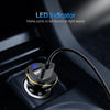 Shop FU - Dual USB Ports Car fast Charger with LED Display 2.1A