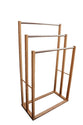 CARLA HOME Bamboo Towel Bar Metal Holder Rack 3-Tier Freestanding for Bathroom and Bedroom