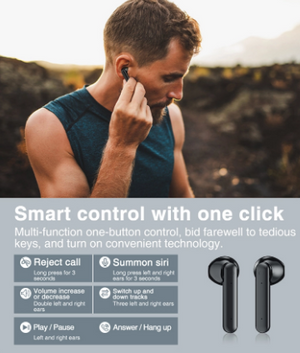 Shop Fu 2020 Wireless Bluetooth Headset LED Display Bluetooth 5.0