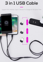 Shop FU Branded 3 in 1 Multi Charging Cable
