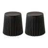 ArtissIn Set of 2 Cupcake Stool Plastic Stacking Stools Chair Outdoor Indoor Black