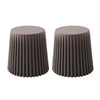 ArtissIn Set of 2 Cupcake Stool Plastic Stacking Stools Chair Outdoor Indoor Grey