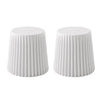 ArtissIn Set of 2 Cupcake Stool Plastic Stacking Stools Chair Outdoor Indoor White