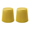 ArtissIn Set of 2 Cupcake Stool Plastic Stacking Stools Chair Outdoor Indoor Yellow