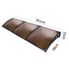 Instahut DIY Window Door Awning Shade 1 x 3m - Brown