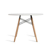 Artiss Dining Table 4 Seater Round Replica DSW Eiffel Kitchen Timber White