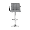 Artiss Set of 2 Bar Stools Gas lift Swivel - Steel and Grey