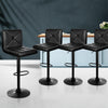 Artiss Set of 4 Bar Stools PU Leather Criss Cross Style - Black