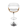 Artiss Wooden PU Leather Bar Stool - White and Chrome