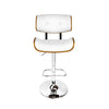 Artiss Wooden Gas Lift Bar Stool - White and Chrome