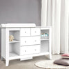 Keezi Baby Change Table Tall boy Drawers Dresser Chest Storage Cabinet White