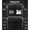 Giantz 140Ah Deep Cycle Battery & Battery Box 12V AGM Marine Sealed Power Solar Caravan 4WD Camping