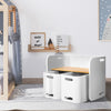 Keezi 3 PC Nordic Kids Table Chair Set White Desk Activity Compact Children