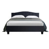 Lars Bed Frame Fabric - Charcoal Double