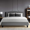 Lars Bed Frame Fabric - Grey Double