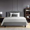 Lars Bed Frame Fabric - Grey King Single