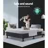Bed Frame Base King Single Size Mattress Platform Foundation Wooden Fabric Charcoal TOMI