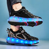 SHOP FU Kids Roller Skate Shoes Flashing Sneakers