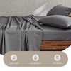 Cosy Club Washed Cotton Sheet Set Black King