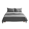 Cosy Club Washed Cotton Sheet Set Queen Grey