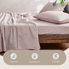 Cosy Club Washed Cotton Sheet Set Queen Purple