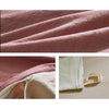 Cosy Club Sheet Set Cotton Sheets Single Red Beige