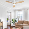 Devanti 52'' Ceiling Fan LED Light Remote Control Wooden Blades Timer Fans