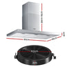 Comfee Rangehood 900mm Stainless Steel Kitchen Canopy With 2 PCS Filter Replacement