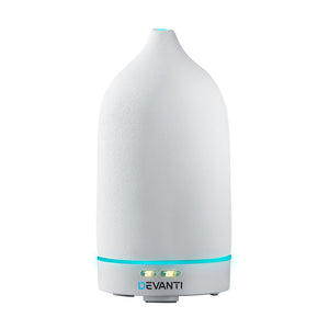 Devanti Ceramics Aroma Diffuser Aromatherapy Essential Oil Air Humidifier Ultrasonic Cool Mist White