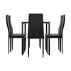 Artiss Dining Chairs and Table Dining Set 6 Chair Set Of 7 Wooden Top Black