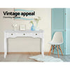 Artiss Hall Console Table Hallway Side Dressing Entry Wooden French Drawer White