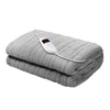 Giselle Bedding Heated Electric Throw Rug Fleece Sunggle Blanket Washable Silver