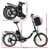 VECOCRAFT 20" Folding Electric Bike eBike e-Bike City Foldable Bicycle Black