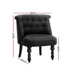 Artiss Fabric Occasional Accent Chair - Black