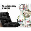Artiss Lounge Sofa Floor Recliner Futon Chaise Folding Couch Black