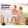 Keezi Kids Table Chair Set Children Storage Study Desk Toy Play Game Chalkboard