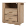 Artiss Bedside Tables Drawers Storage Cabinet Shelf Side End Table Oak