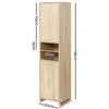 Artiss 185cm Bathroom Cabinet Tallboy Furniture Toilet Storage Laundry Cupboard Oak
