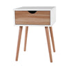 Artiss Bedside Tables Drawers Side Table Storage Cabinet Nightstand Solid Wood Legs Bedroom White
