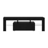 Artiss TV Cabinet Entertainment Unit Stand RGB LED Gloss Furniture 130cm Black