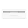 Artiss TV Cabinet Entertainment Unit Stand RGB LED Gloss Drawers 160cm White