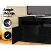 Artiss TV Cabinet Entertainment Unit Stand RGB LED High Gloss Furniture Storage Drawers Shelf 180cm Black