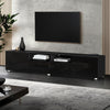 Artiss TV Cabinet Entertainment Unit Stand High Gloss Furniture 205cm Black