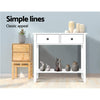 Hallway Console Table Hall Side Entry 2 Drawers Display White Desk Furniture
