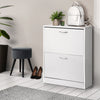 Artiss 2 Door Shoe Cabinet - White