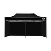 Instahut Gazebo Pop Up Marquee 3x6m Folding Wedding Tent Gazebos Shade Black