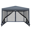 Instahut Gazebo Pop Up Marquee 3x3m Wedding Mesh Side Wall Outdoor Gazebos Grey