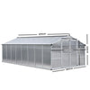 Greenfingers Greenhouse Aluminium Green House Garden Shed Greenhouses 4.7x2.5M