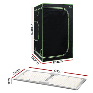 Greenfingers Grow Tent 2200W LED Grow Light Hydroponics Kits System 1.2x1.2x2M