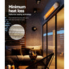 Devanti Electric Infrared Radiant Strip Heater Outdoor Indoor Halogen 2000W